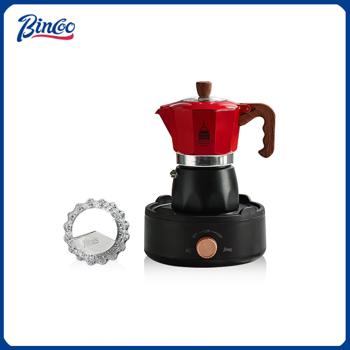 Coffee Equipment At Home - ビンクー ダブルバルブ コーヒーモカポット エスプレッソマシン 電気ストーブ式 イタリアンコーヒー