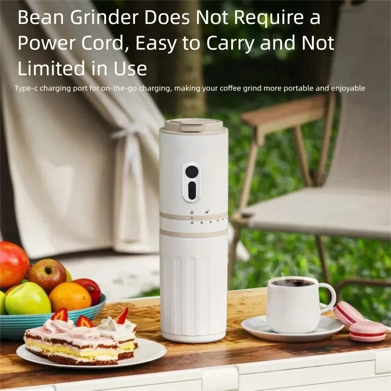 Coffee Equipment At Home - オールインワンコーヒーメーカー、旅行に便利なハンドヘルドエスプレッソマシン、内蔵グラインダー付き、ミニポアオーバーカップ、家庭用および屋外用