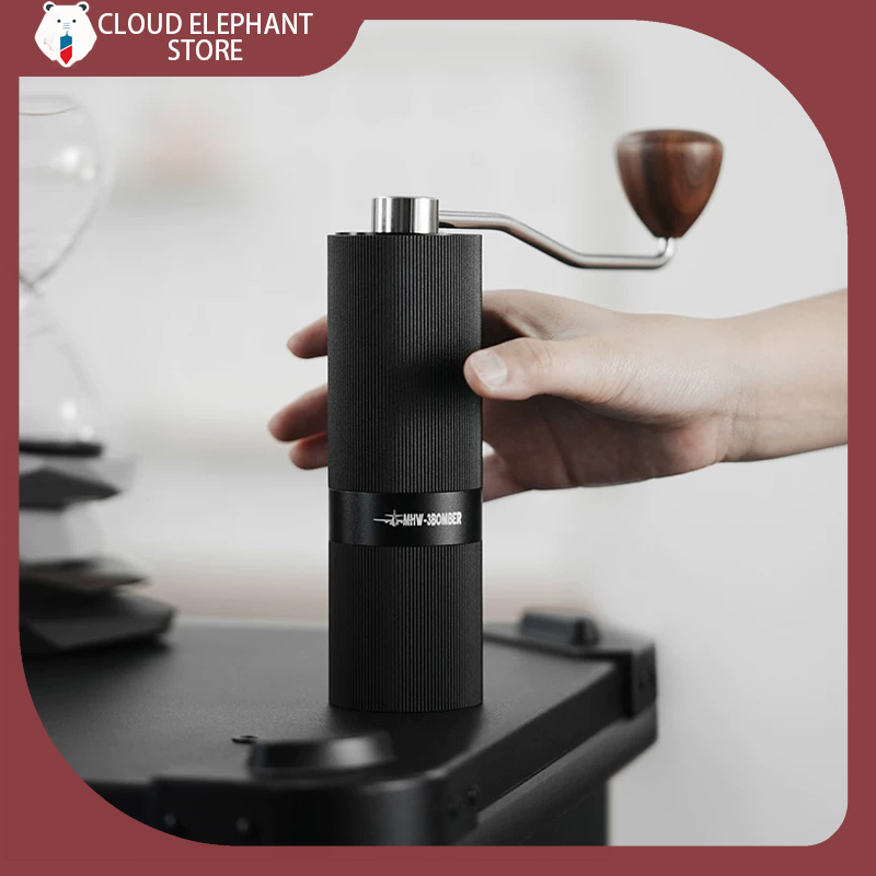 Coffee Equipment Wholesale - MHW-3BOMBER 手動エスプレッソグラインダー 調整可能な設定 6角コア研削 エスプレッソメーカー チタンコーティングバー