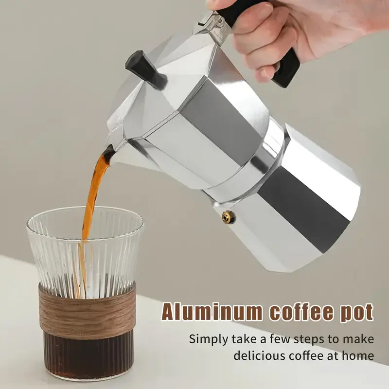 Coffee Equipment Brands - クラシックなアルミ製モカポット 50-300ML 家庭用コンロトップエスプレッソメーカー 家庭用 キャンプ アウトドア