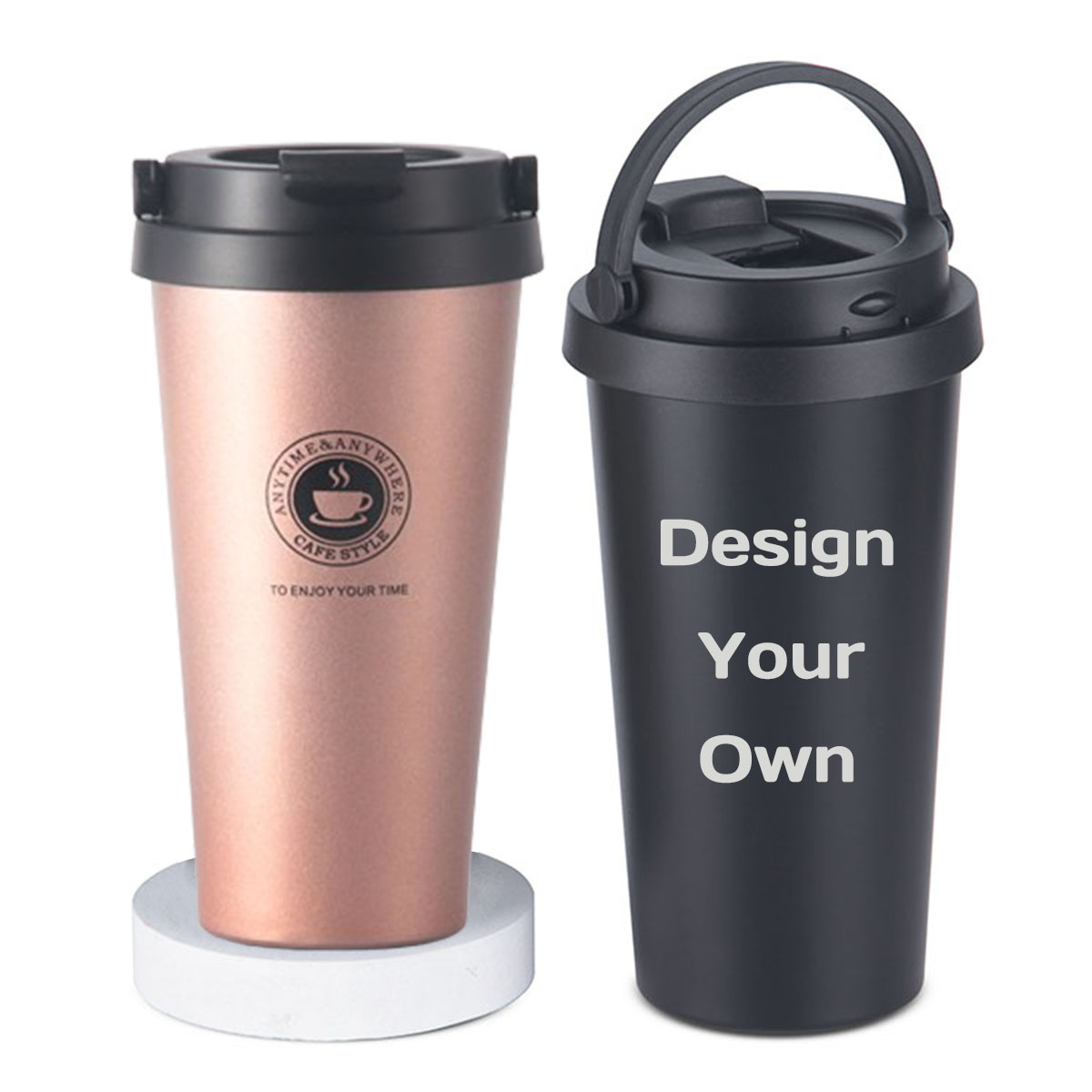 Coffee Equipment Gift - 保温保冷トラベルコーヒーマグ 16オンス ステンレス鋼製タンブラー、真空二重壁構造の漏れ防止コーヒーカップ、お母さん、お父さんへの感謝の贈り物