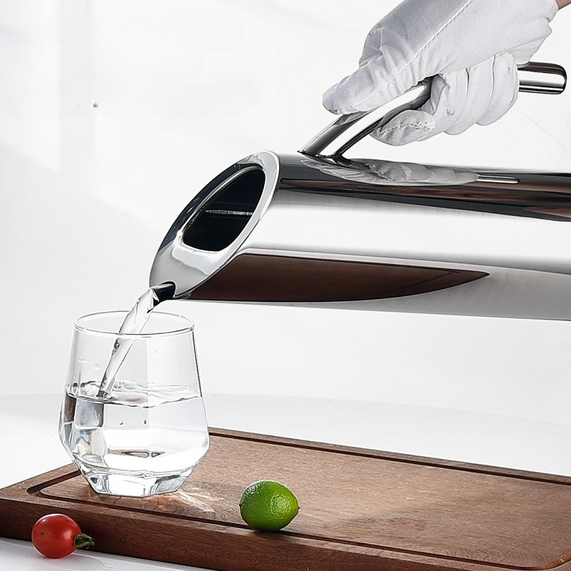 Coffee Equipment Gift - 水差し ステンレス鋼 ストレートウォーターピッチャー カラフェ アイスティー/水出しコーヒーディスペンサー キッチンジャグ