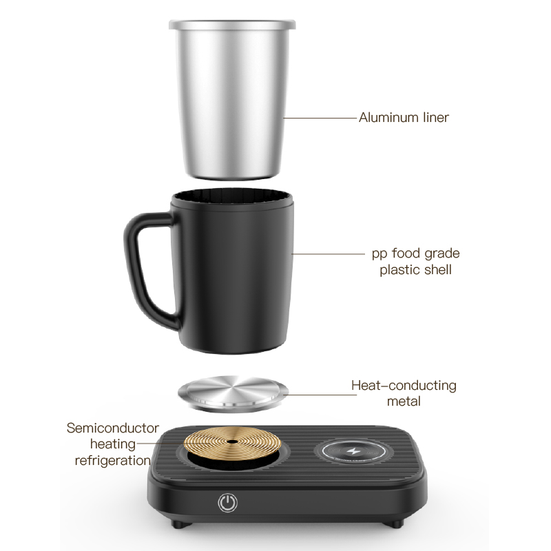 スマート55度350mlスクエア型ドリンクウェア自己加熱冷却 - Coffee Equipment Gift のレビューと価格