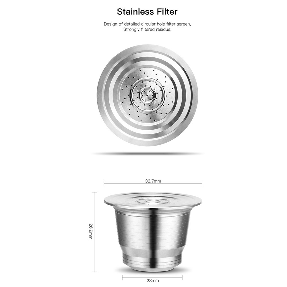 ネスプレッソ再利用可能なコーヒーカプセルステンレス鋼詰め替え - Coffee Equipment Wholesale のレビューと価格
