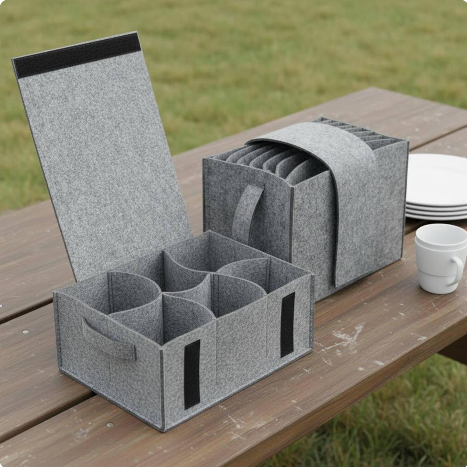 家庭用フェルト製収納ポーチ ポータブル食器キャリア キャンプ - Coffee Equipment のレビューと価格