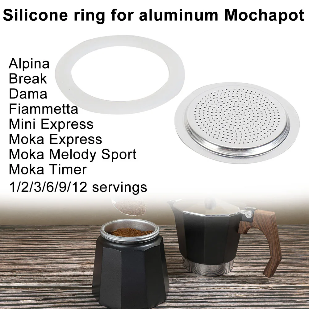 1 セット高温耐性シリコーンゴムガスケットシールモカポットエ - Coffee Equipment Wholesale のレビューと価格