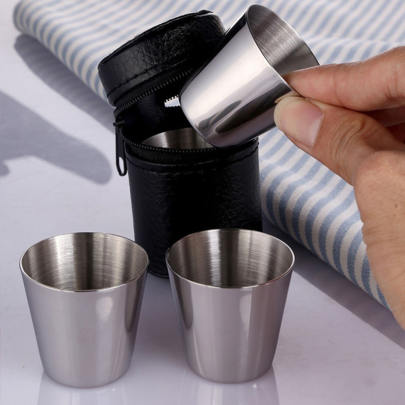 4/6 個のステンレス鋼カップミニショットグラスビールカップ - Coffee Equipment Camping のレビューと価格