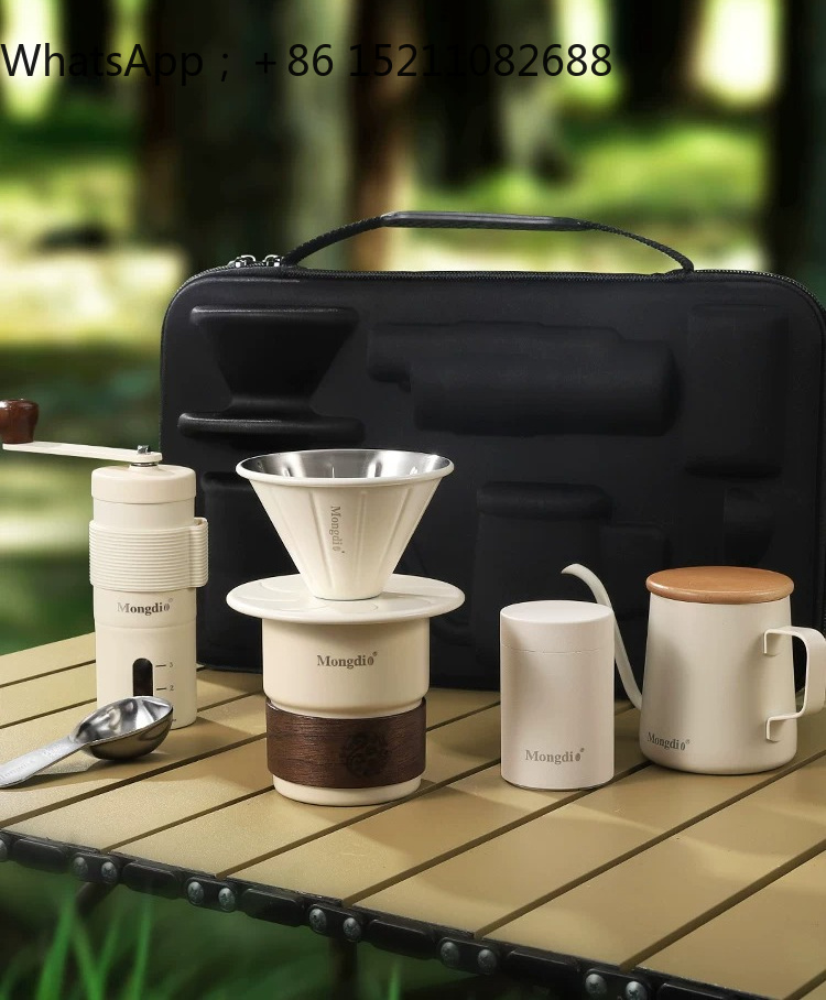LLY 手淹れコーヒーポットセット アウトドアキャンプ用コー - Coffee Equipment Gift のレビューと価格