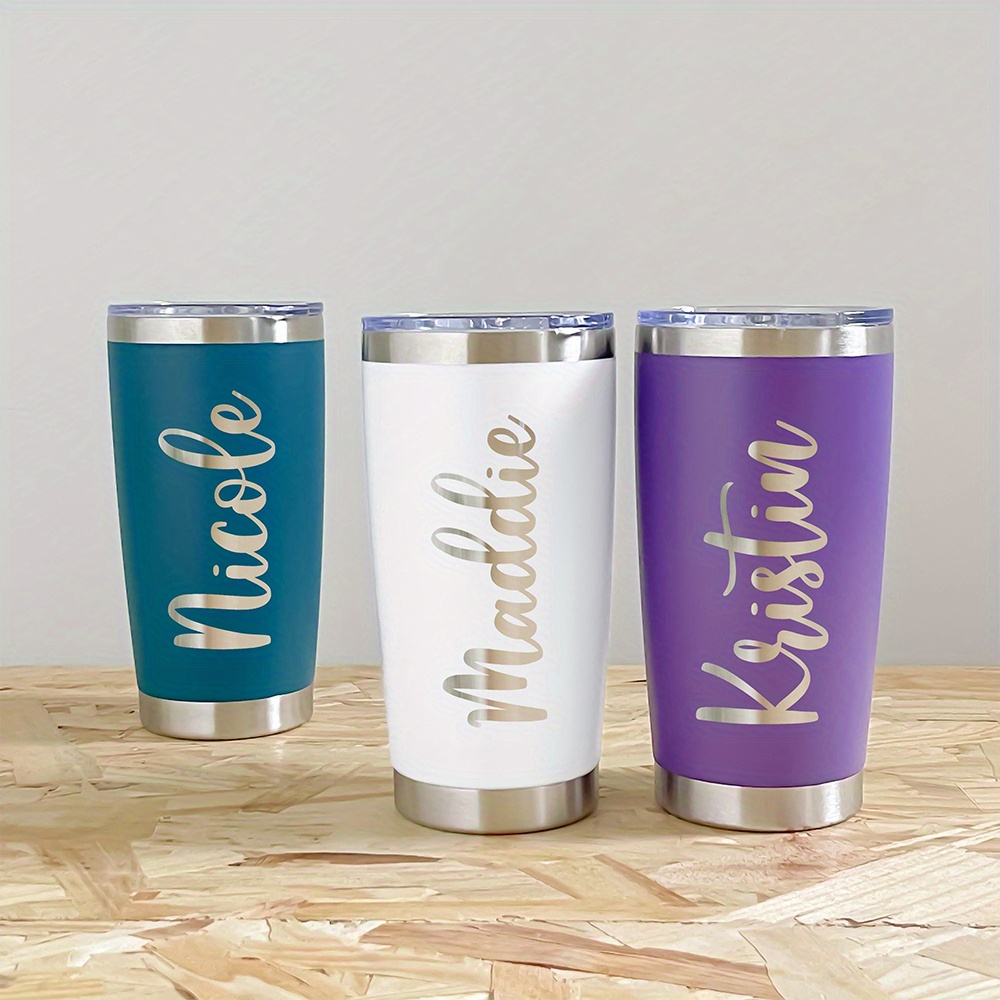 名前入り20オンスステンレススチールタンブラー、カスタム刻印 - Coffee Equipment Gift のレビューと価格