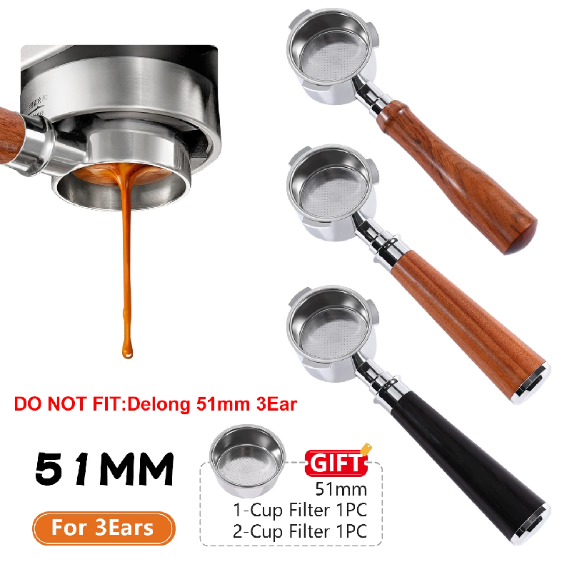 コーヒー底なしポルタフィルター 51 ミリメートル Homi - Coffee Equipment Brands のレビューと価格