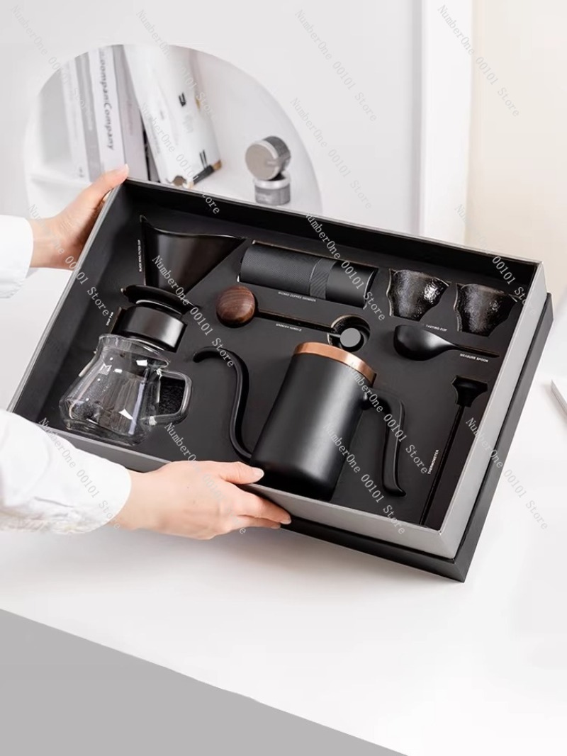 手動コーヒーメーカーセットギフトボックスグラインダーフィルタ - Coffee Equipment Gift のレビューと価格