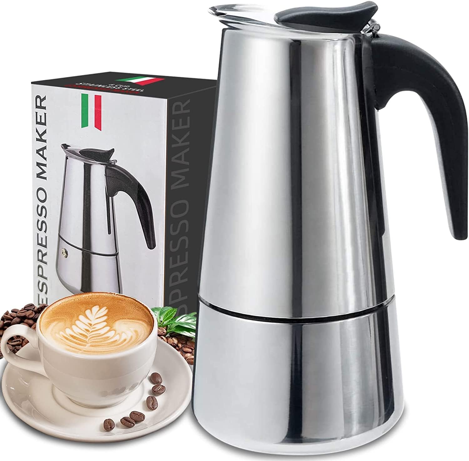 4/6/9カップモカポットカフェマシンエスプレッソカップコー - Coffee Equipment Wholesale のレビューと価格