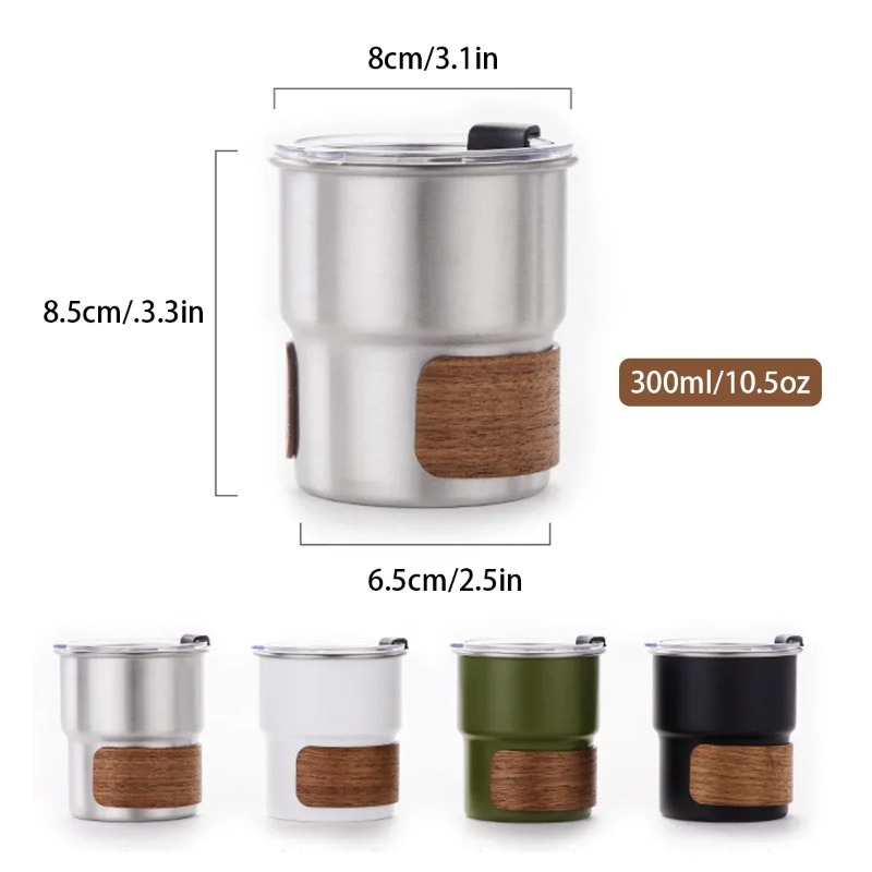 ステンレス鋼コーヒーキャンプマグ蓋付きポータブル耐熱マグ屋外 - Coffee Equipment Camping のレビューと価格
