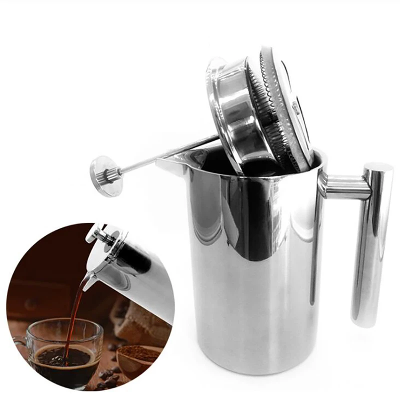 二重壁断熱コーヒーポットフィルター耐熱フレンチプレスコーヒー - Coffee Equipment Camping のレビューと価格