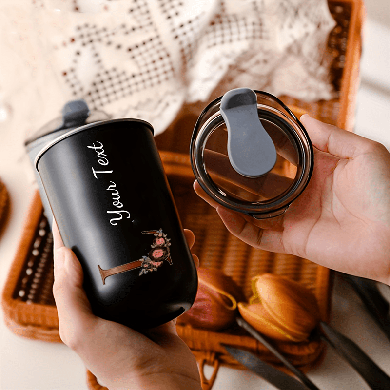カスタム花柄モノグラム入りイニシャルタンブラー、パーソナライ - Coffee Equipment Camping のレビューと価格