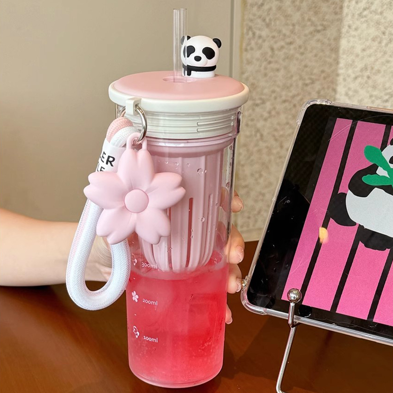女性用フィルター付きウォーターボトル,かわいい桜とパンダのト - Coffee Equipment Gift のレビューと価格
