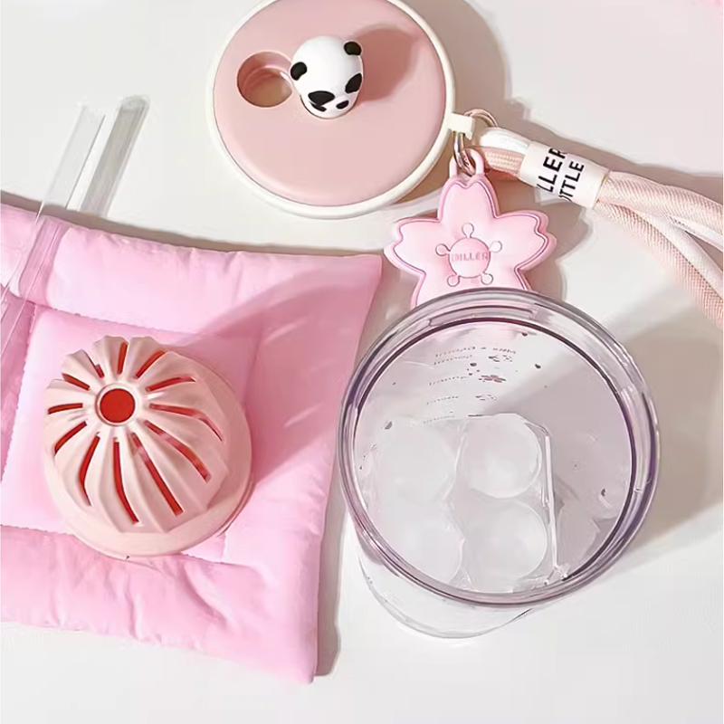 女性用フィルター付きウォーターボトル,かわいい桜とパンダのト - Coffee Equipment Gift のレビューと価格
